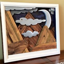 Custom Wood Wall Art Mountain Air