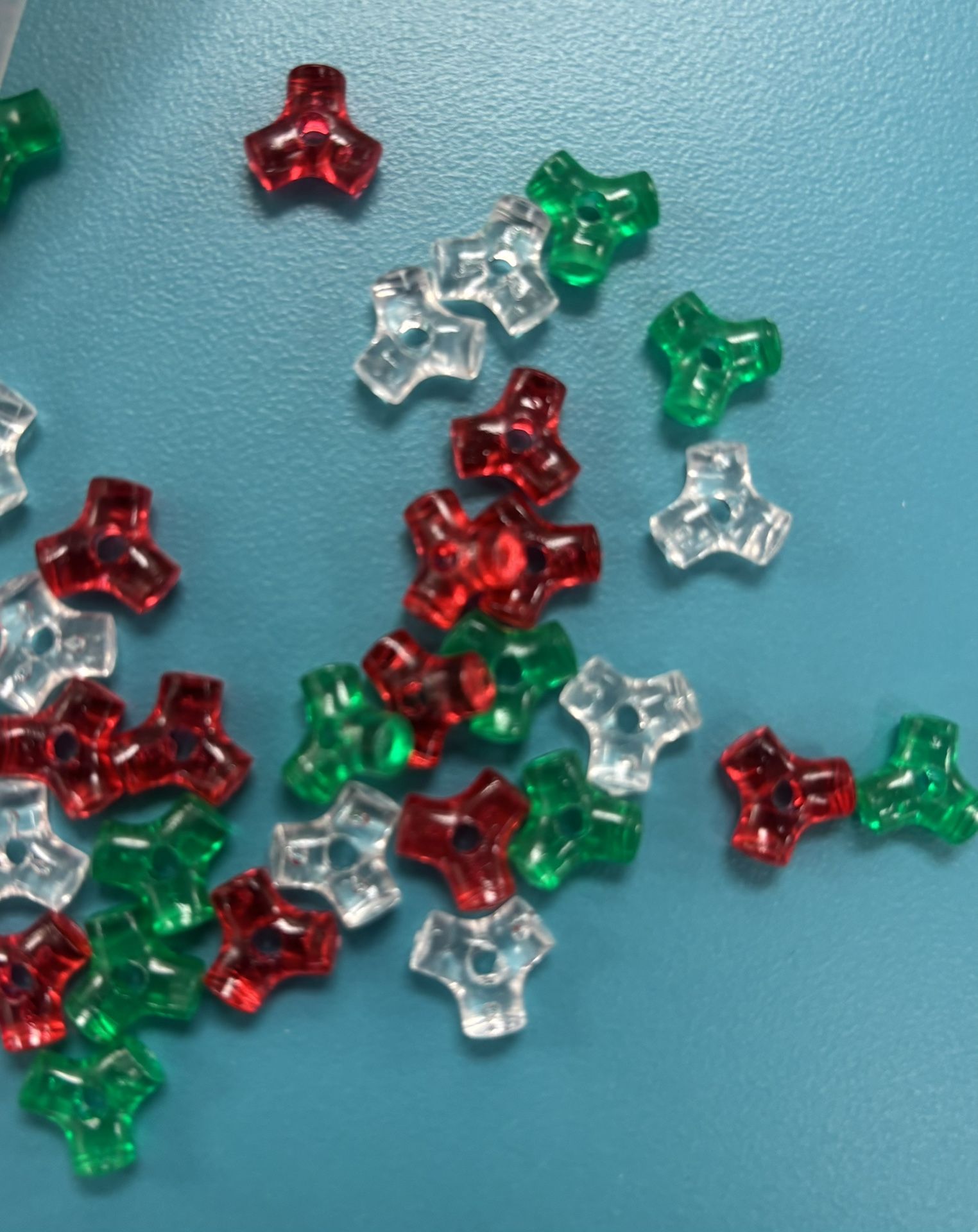 Christmas Tripod Beads For Crafts- New