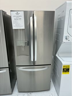 SCORE BIG⚽️ THIS SUMMER🌞 SAVE UP TO $1200 on a 30 in. Wide 22 Cu Ft French Door Refrigerator w/ Water Dispenser