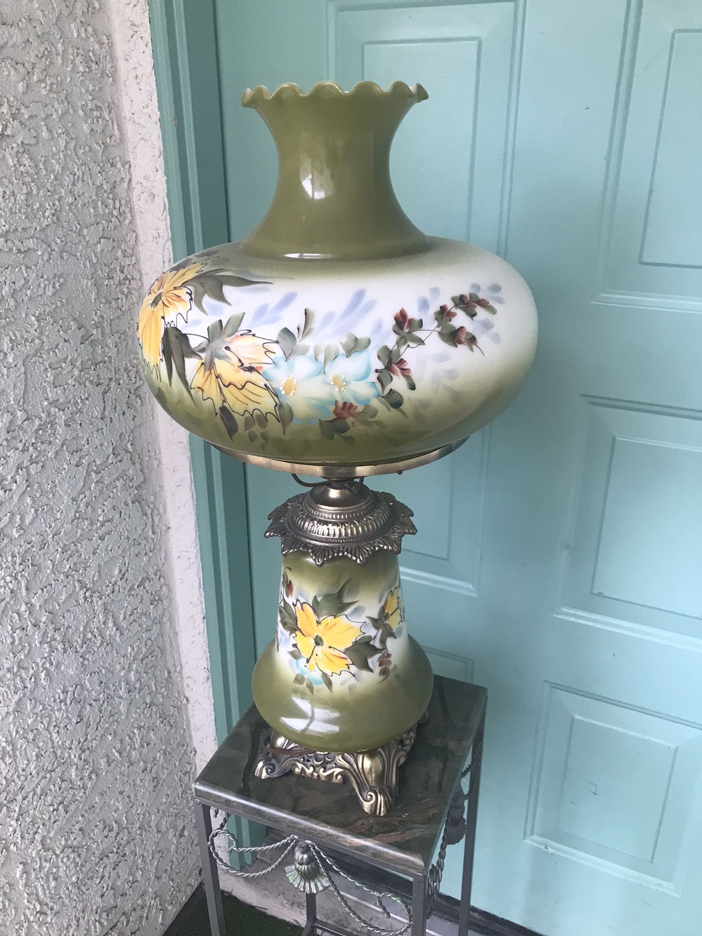 Vintage GWTW Hurricane Gone with the Wind Lamp  