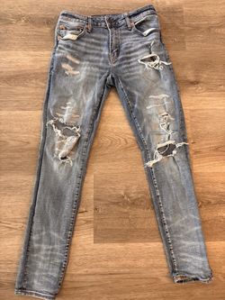 american eagle Distressed Slim Jeans