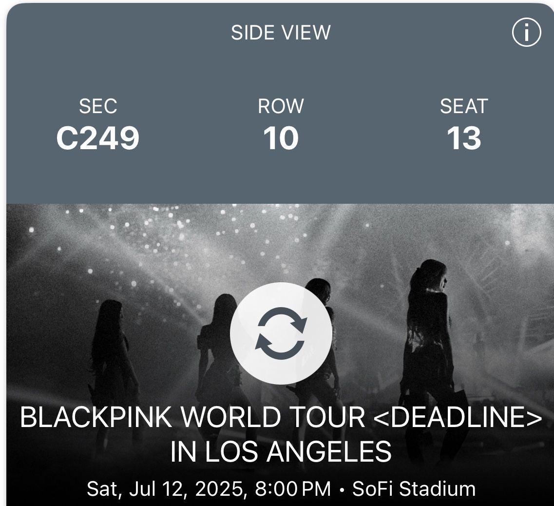 Blackpink (2) Tickets LA Night 1