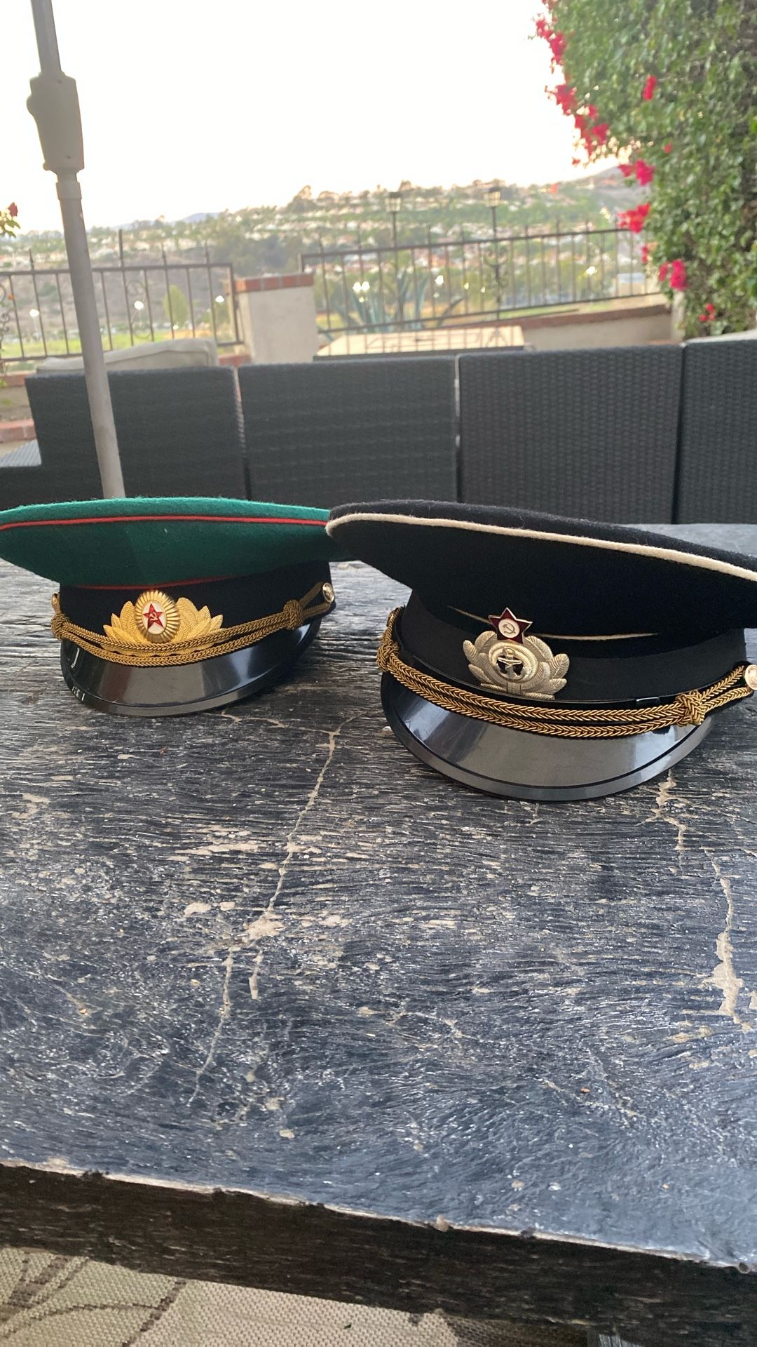 Soviet Russian Army And Navy Officer Visor Hats