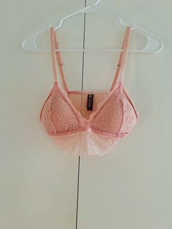 daisy fuentes light pink lace padded bralette size small