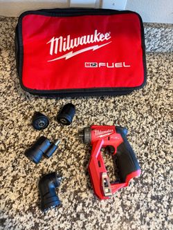 Milwaukee M12 FUEL Installation Drill/Driver with Attachments