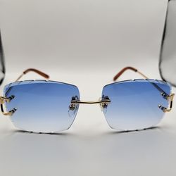 Cartier Rimless Glasses(Blue)
