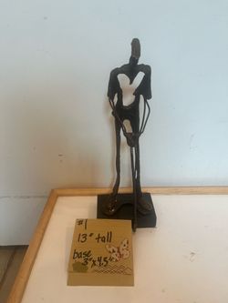 Bronze Golfer Brutalist 13” vintage