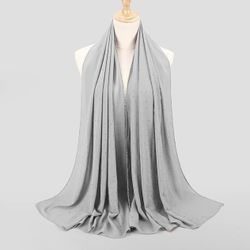 Women Soft Chiffon Rhinestone Long Scarf Shawl Fashion Muslim Hijab Head Wrap Scarves