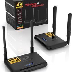 Wireless HDMI Transmitter and Receiver 4K, Binken 820Ft/250m Wireless HDMI Extender 5G Kit Support 4K@30 Hz, for Streaming Video Audio from Laptop,PC,