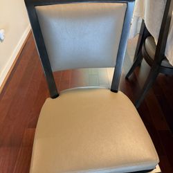 6 Custom Upholstered Wood Dinning Chairs