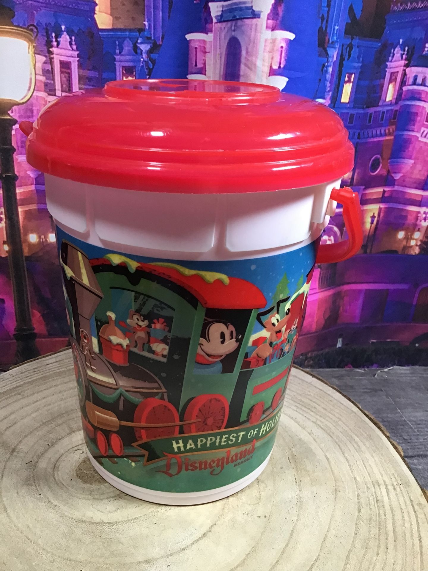 Vintage Disneyland Christmas Holiday Popcorn Bucket
