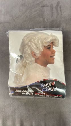 Colonial Wig Youth White Costume Wig