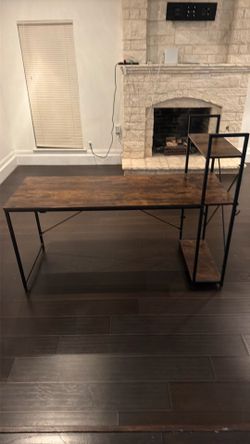 Industrial Style Computer/Office Desk with Shelve - $10