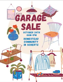 Neighborhood garage sale, October 24