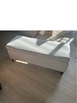 Ornavo Home Ottoman Bench Storage Ottoman with Hinge Lid