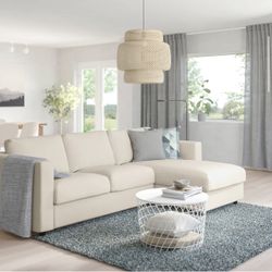 FINNALA Sleeper sofa, with chaise/Gunnared beige