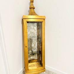 Lighted hanging curio cabinet