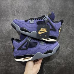Nike Air Jordan 4 Retro ‘Lakers’ Imperial Purple Size 10.5, 11 & 7y