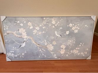 Light blue floral art