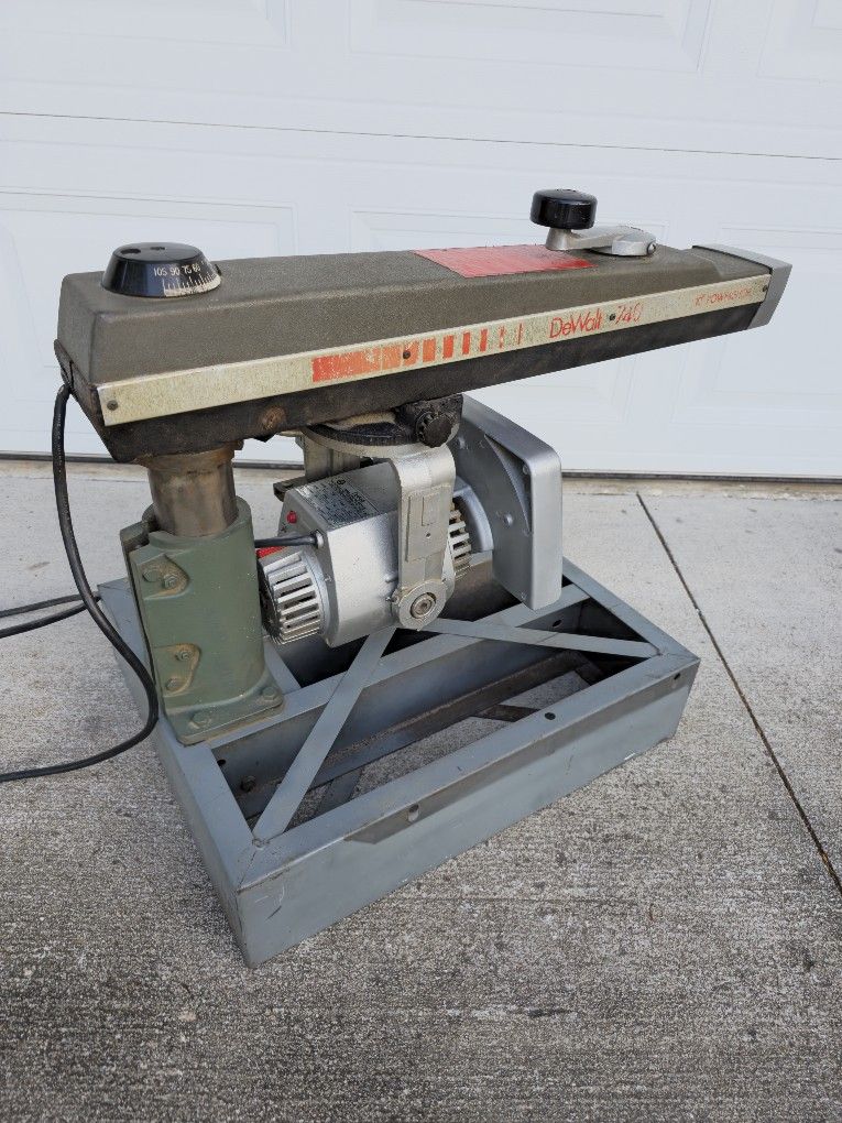 Radial Arm Saw DeWalt 740 Poweshop 10" Saw RAS 120 Volt Power Saw Equipment