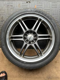 set of 4 vizion rims and tires 225/45zr17