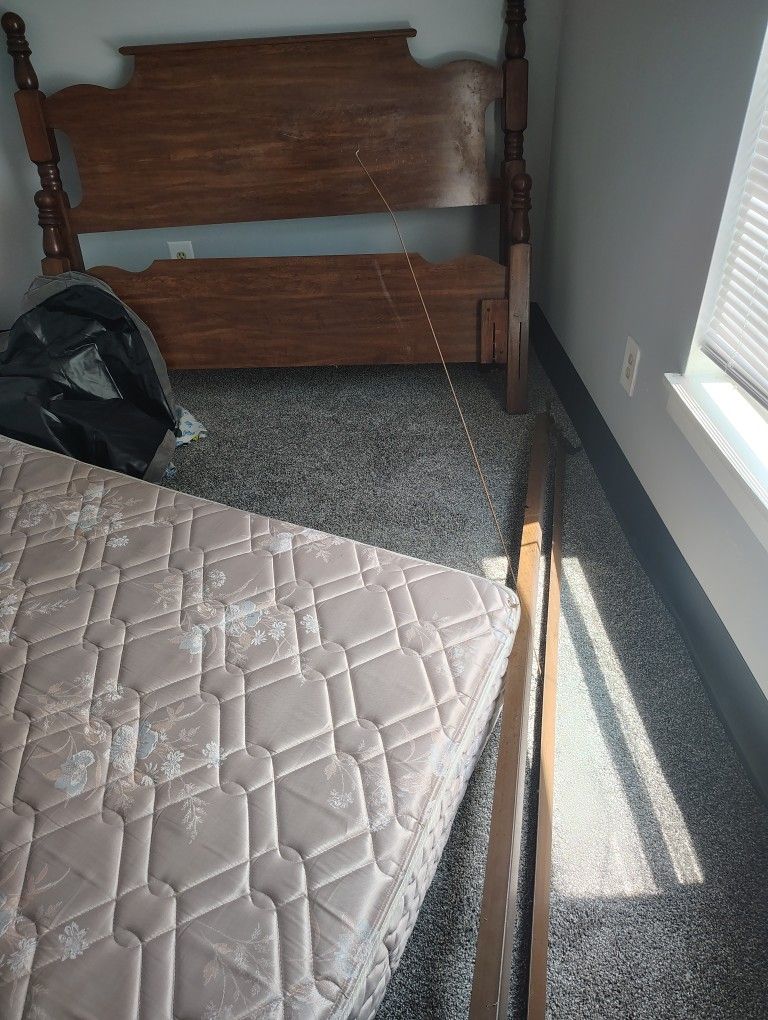 Full Size Bed Frame Bed And Mattress No Box Spring  