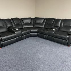 LEATHER OVERSIZED RECLINER SECTIONAL $1620!!
