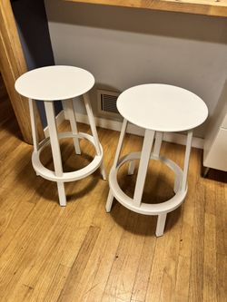 HAY Revolver Counter Stools, Pair, White