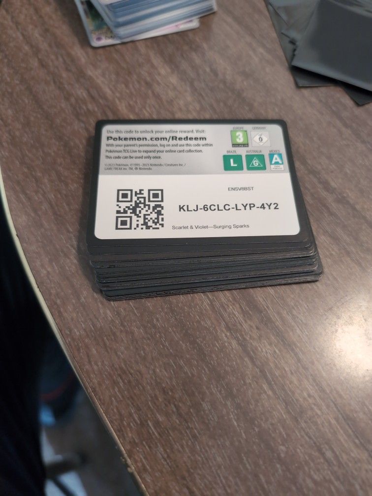 Bulk Pokemon Code Cards ( Unused )