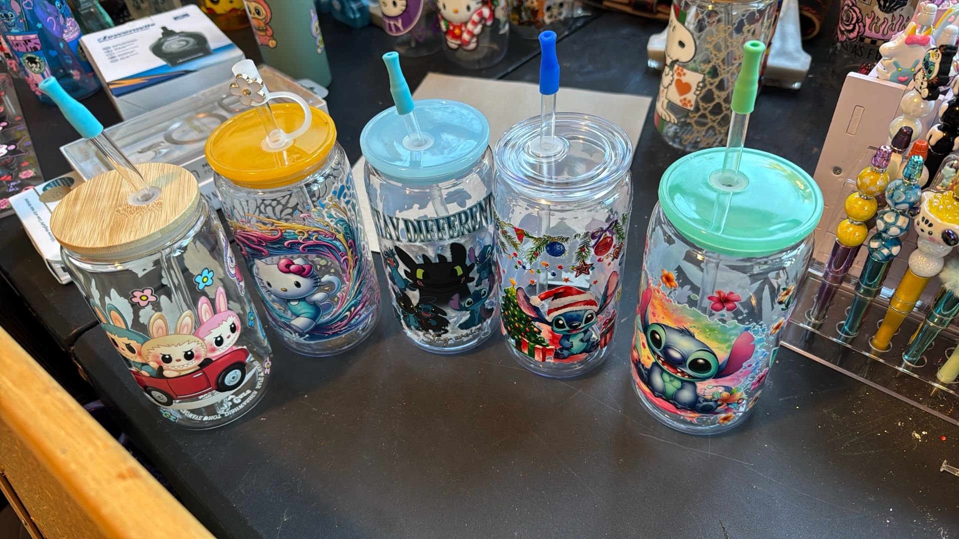 Mugs some glass some plastic