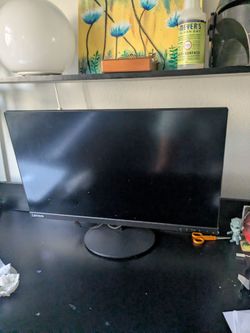 Lenovo 24" monitor + cords for connection