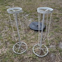 Beautiful Silver Rhinestone Candle Or Flowers Stand