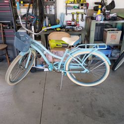 Two Very Nice Beach Cruiser Style Bikes One Nail Lusso Blue With Basket And New Petals Great Tires The Other Is Gold New Seat Great Tires Huffy