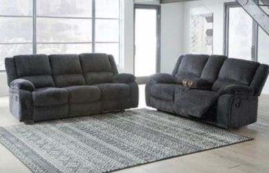 Ashley Brand Reclining Sofa And Love Seat Couch Set