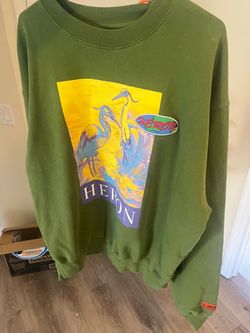 Heron Preston Green Graphic Crewneck Sweatshirt