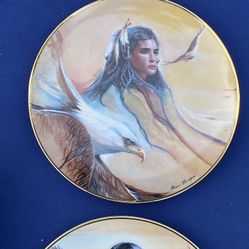 SET DE 3 PLATOS DECORATIVOS ANTIGUOS