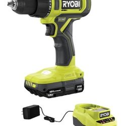 Ryobi 18V Cordless ½ in. Drill/Driver Kit with Battery & Charger