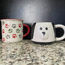 set of dog coffee mugs