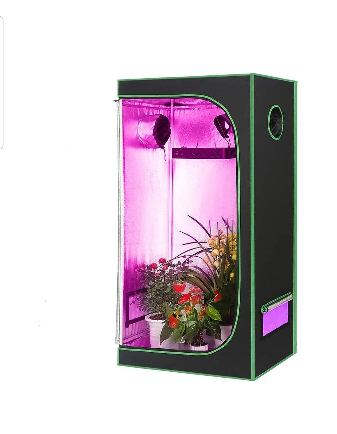 Hydroponic Mylar Grow Tent Reflective Garden Growing Room  (Green-24''x24''x48'')