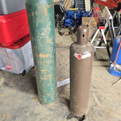 Acetylene torch and bottles