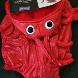 Red Lobster shiny Halloween Dog Costume Medium New