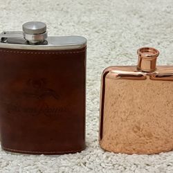 Crown Royal Stainless Steel Flask 8oz  & Rose Gold Hip Flask 6 oz ($7 For Both)
