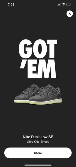 Nike Halloween Dunks 22’ Size 7Y