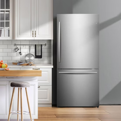 Mora 17.2 cu. ft. Counter Depth Bottom Freezer Refrigerator with LED Interior Lighting