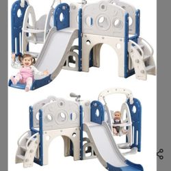 Children Slide And Swing