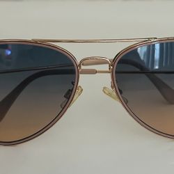 Beverly Hills Polo Club Aviator Sunglasses, Gold Frame
