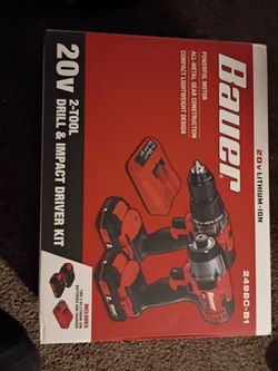 Brand new bauer impact drill combo with charger and batteries