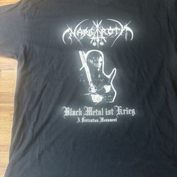 Nargaroth "Black Metal ist Krieg (A Dedication Monument)" graphic t-shir XL