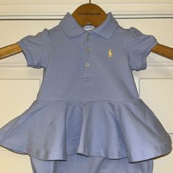 baby sz 6M blue Ralph Lauren polo dress