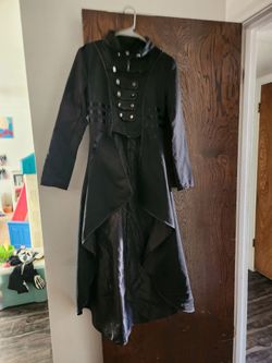Women's Halloween Costume Tailcoat Medieval Steampunk Gothic Victorian Frock